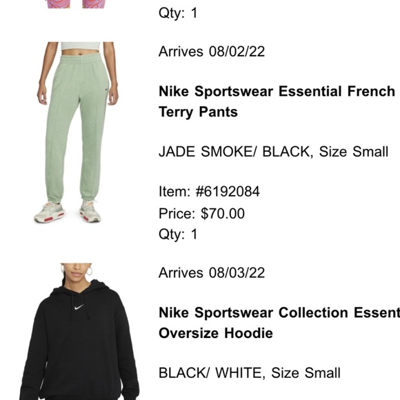 Nike sportswear French terry Jade small Sweatpants - Picture 2 of 10